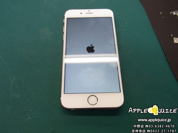 iPhone6sをバックライト修理し修理が成功した後の写真