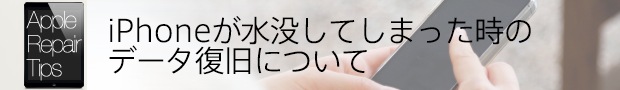 iPhoneが水没してしまった時のデータ復旧について